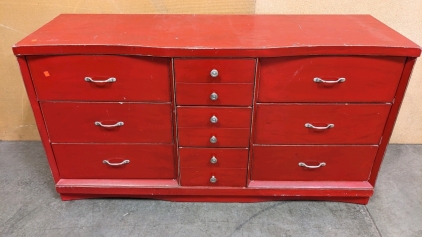 60" Red Dresser