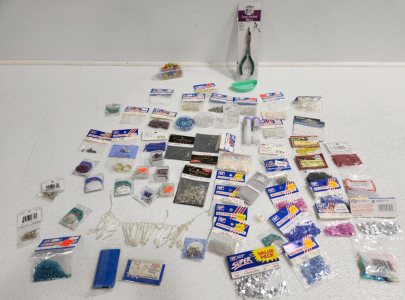 Lot Of Beads & Jewelry Making Supplies