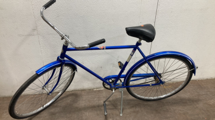 Blue Metal Frame City Bike
