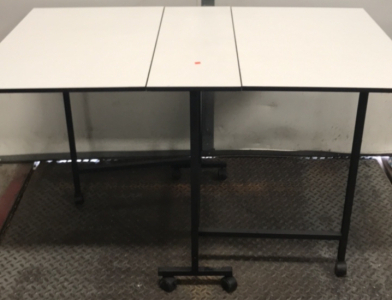 White Fold Out Table