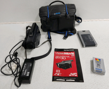 JVC Video Movie Camera-Recorder/Player With Carrying Pack, Extra Tape And VHS