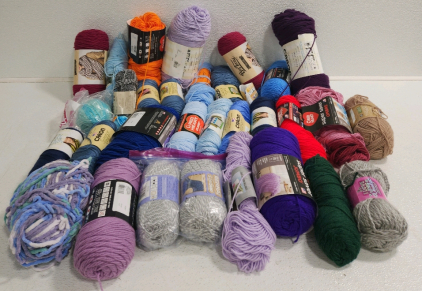 (31) Rolls Of Assorted Yarn