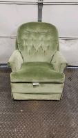 Green Velvet Swivel/Rocking Chair