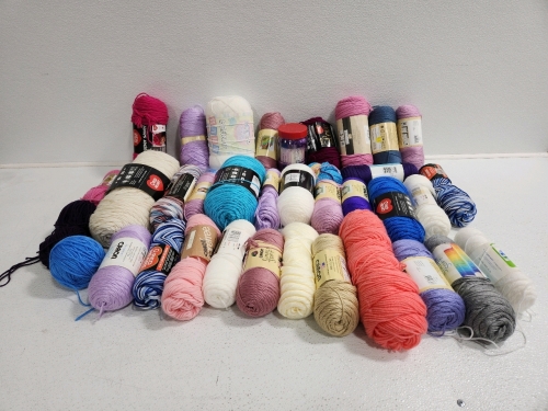 (37) Rolls Of Assorted Yarn