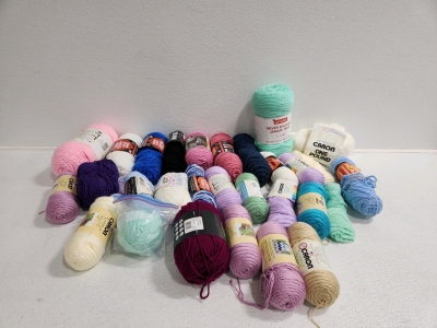 (30) Rolls Of Assorted Yarn