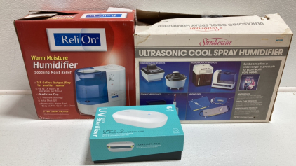 Warm Moisture Humidifier, Cool Spray Humidifier, UV Sterilizer Box