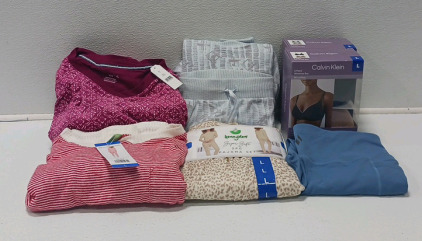 (4) Pajama Sets (4) Calvin Klein Bras And (1) Pair Sketcher Leggings