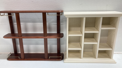 (2) Wood Display Shelves