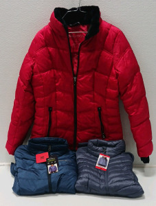 Eddie Bauer Quilted Down Jacket, Nautica Coat And 32&deg; Heat Jacket