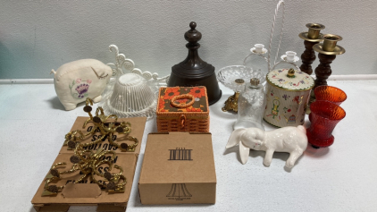 Candlesticks and Holders, Glass Wall Mount Shelves, Bunny Shelf Decor, Hanging Planter, and more