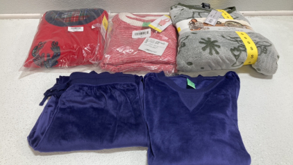 Women&rsquo;s Clothes Size Small: Reindeer Sleep Set, Red Striped Sleep Set, Star Wars Lounge Set, Blue Lounge Set
