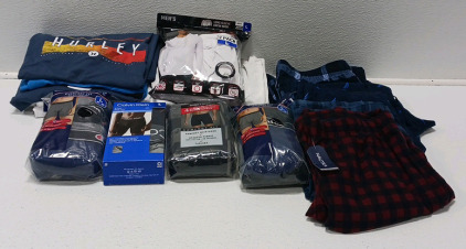 Lounge Pants, Long Sleeve Crew Neck Shirts, Sleeveless Shirts And Boxer Briefs