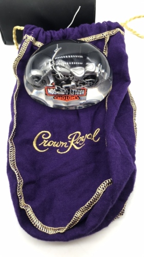 Harley Davidson Paperweight In Crown Royal Bag