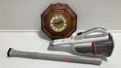 Black & Decker Dustbuster w/ Extender, Wall Clock