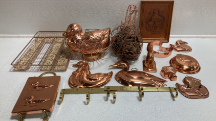 Various Copper and Copper Colored Decor