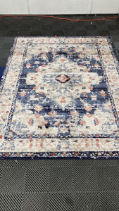 5’3” x 7’ Blue/White Traditional Area Rug