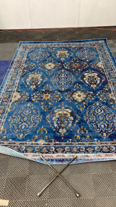 6’6” x 9’6” Blue Traditional Area Rug
