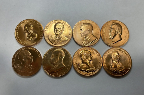 (8) Collectible Copper Presidential Coins