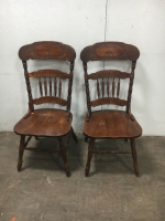 (2) Wooden Chairs