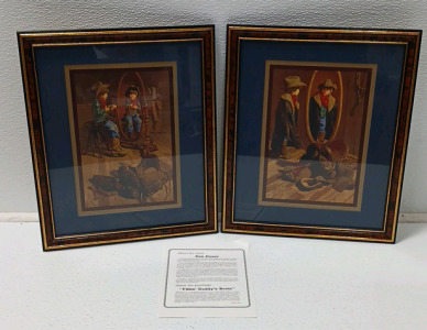 Set "Filling Daddy's Boots" Framed Prints