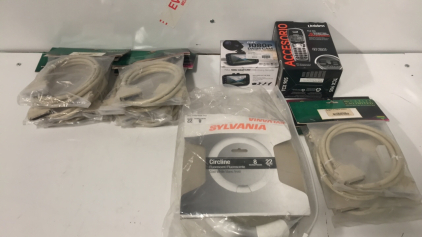 Full 1080P Dash Cam-Uniden Phone-Sylvania Cool White/Blance Froid-(9) Cables Unlimited