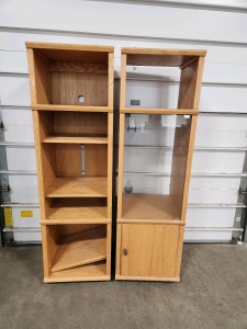 (2) Tall Shelfs/ Cabinet