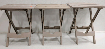 (3) Plastic Outdoor Side Tables