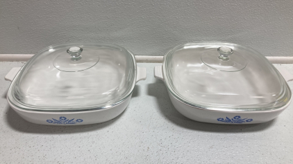 (2) 10x10 Corningware Baking Dishes w/ Lids