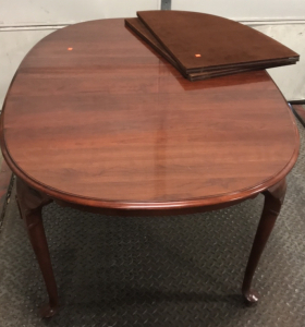Glossy Brown Table with Covers