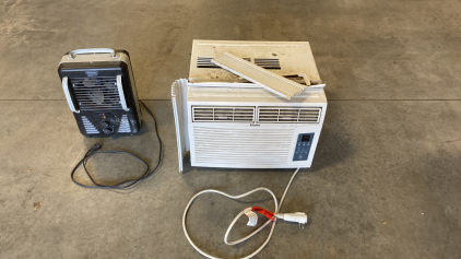 Window A/C unit and plug in heater