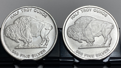 (2) Half Troy Oz. 999 Fine Silver Rounds— Verified Authentic