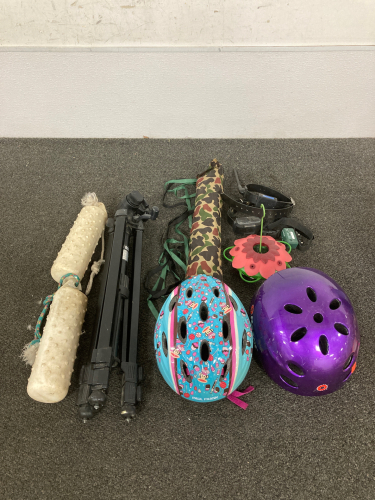 Helmets, Pet Shock Collars, Tripod, Dog Toys, and More