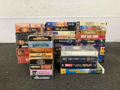 Box of VHS Movies