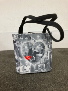 I Love Lucy! Black&White Rhinestone Embellished Bag