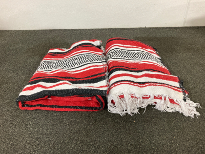 (2) Handmade Mexican Blankets