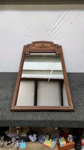 Beautiful Large Decorated Wood Framed Mirror