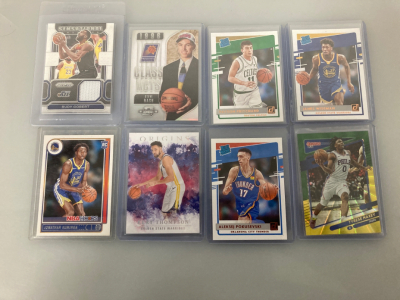 Basketball cards with player worn clothing and more