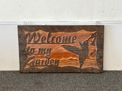 20”x 11.5” Wooden “Welcome to my Garden” Sign