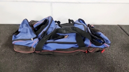 Extra Large Blue & Red Duffel Bag