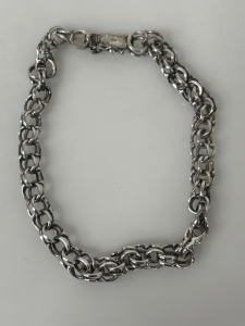 Silver Bracelet with Box Clasp and .925 Stamp