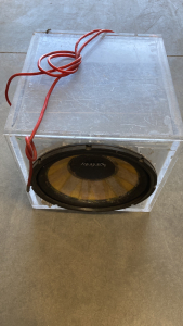 Speaker in box