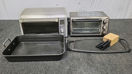 <BB-F> Working Kenmore Convection Countertop Oven, Working Black & Decker Toaster Oven, Steak Knives, and More