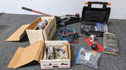 Small Block Chevy Starter, Power Window Conversion Kit, Floor Jack, Jumper Cables, More