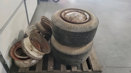 (2) Tires with (6) Rims