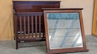 Conversion Crib/Toddler Bed, Wall Mirror