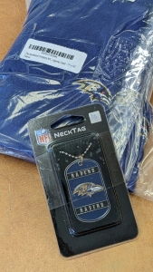 (3) New Ravens 11x18 Fingertip Towels, New Ravens Neck Tag
