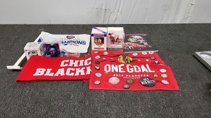 2016 Chicago Cubs Car Flag, Baseball Ornaments, Chicago Blackhawks Memorabilia