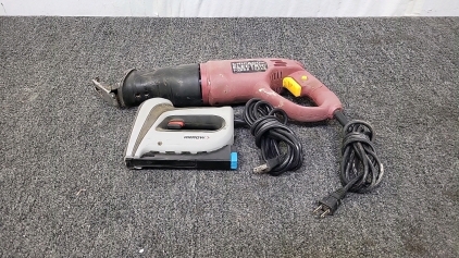 Working Arrow Electric Stapler with Chicago Force Reciprocating Saw