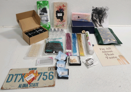 Hair Tassels, Posters, False Eyelashes, Gel Nail Polish Set, Nose Rings, Necklaces, Masks, Jewelry Box And More