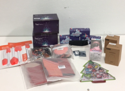 (2) Boxes Of Fairytale String Lights 270&rsquo;(8) Silicone Spatula&rsquo;s (1) Stranger Things Birthday Decorations (9) Mini Stress Balls (2) Aroma Diffusers and Everything Else Pictured